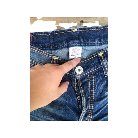TRUE Religion Jeans Size 38 BILLY GIANT BIG T Blue - Picture 8 of 8